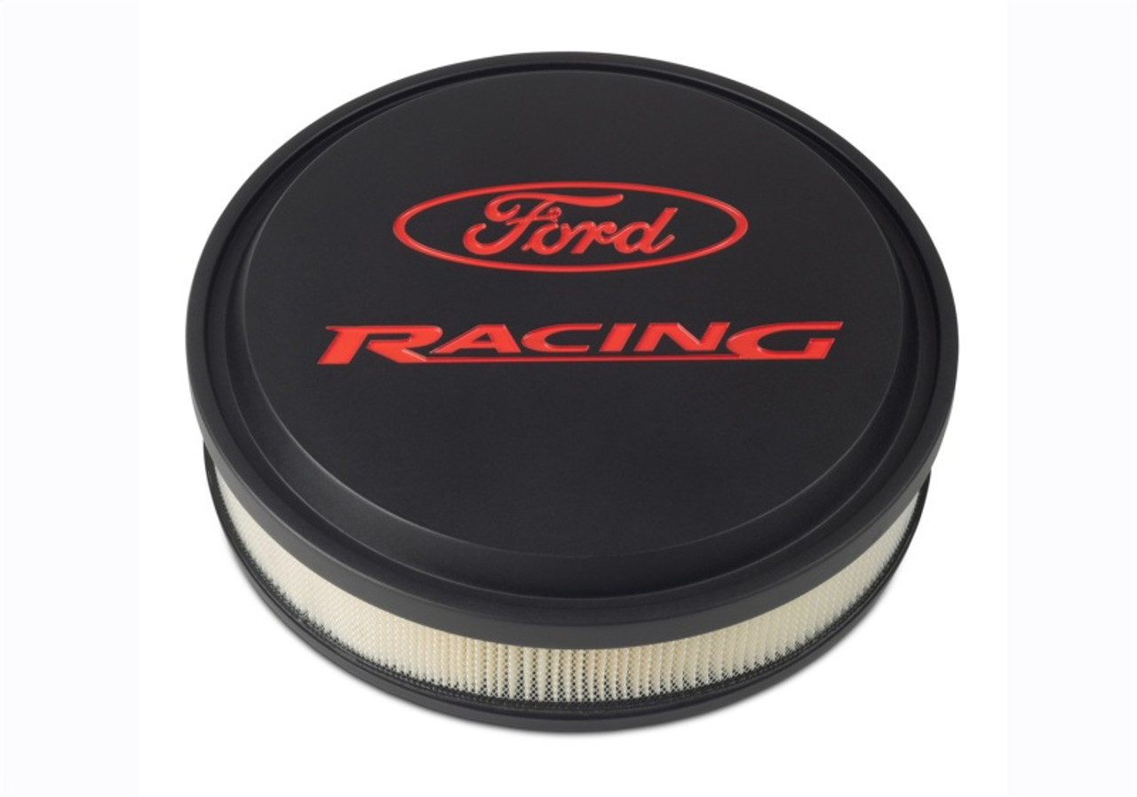 Ford Racing Black/Red Slant Edge Air Cleaner - 302-385