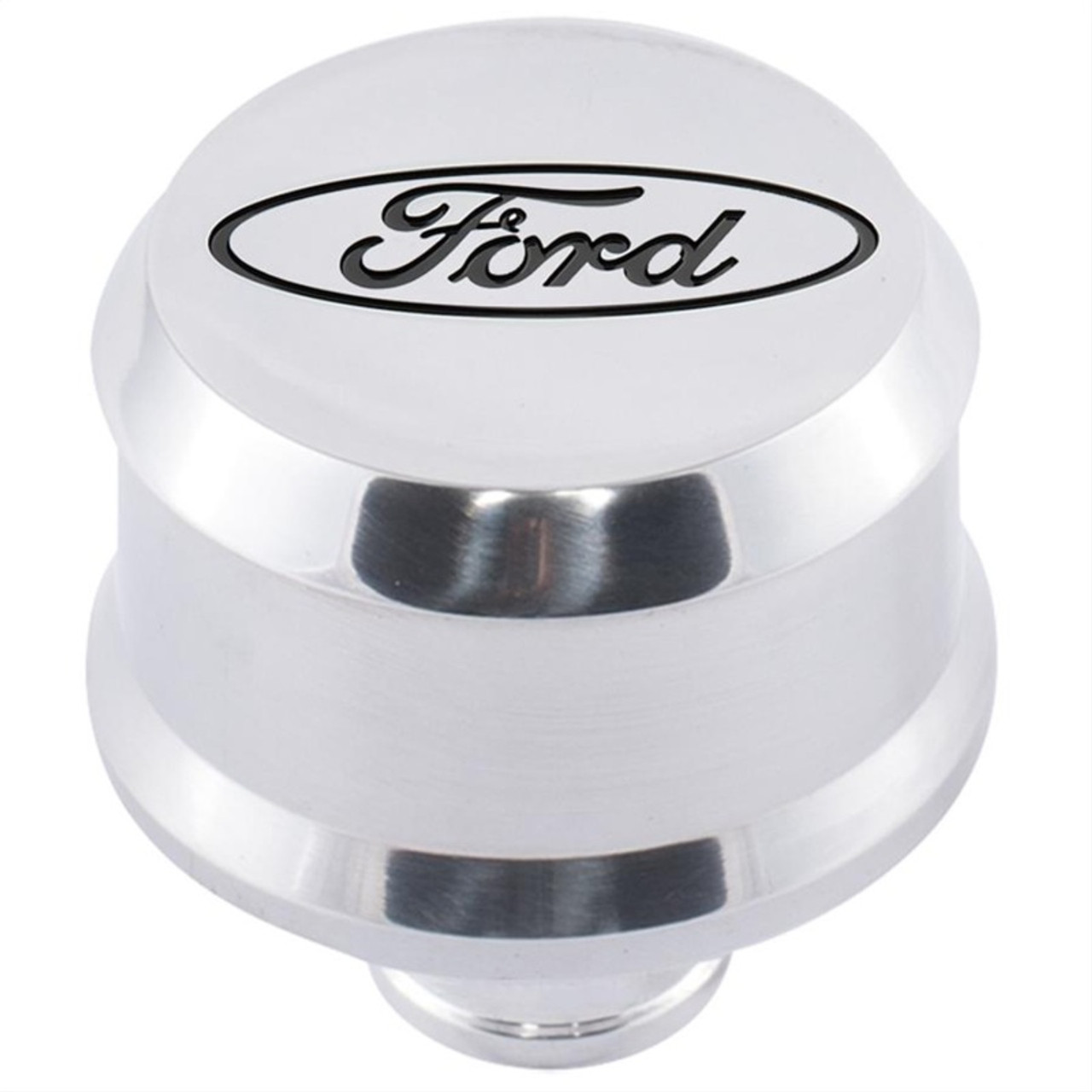 Ford Racing Slant Edge Breather - Polished - 302-438