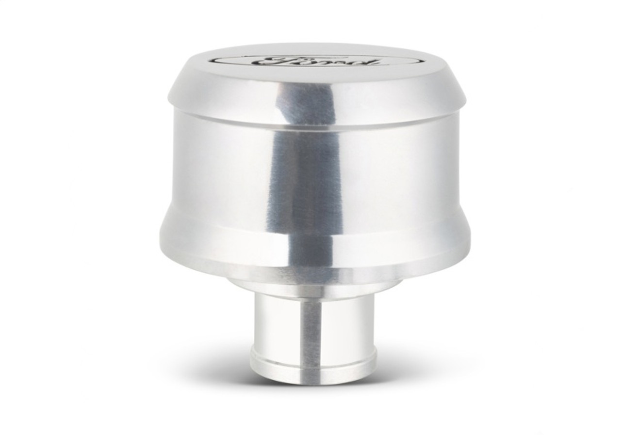 Ford Racing Slant Edge Breather - Polished - 302-438