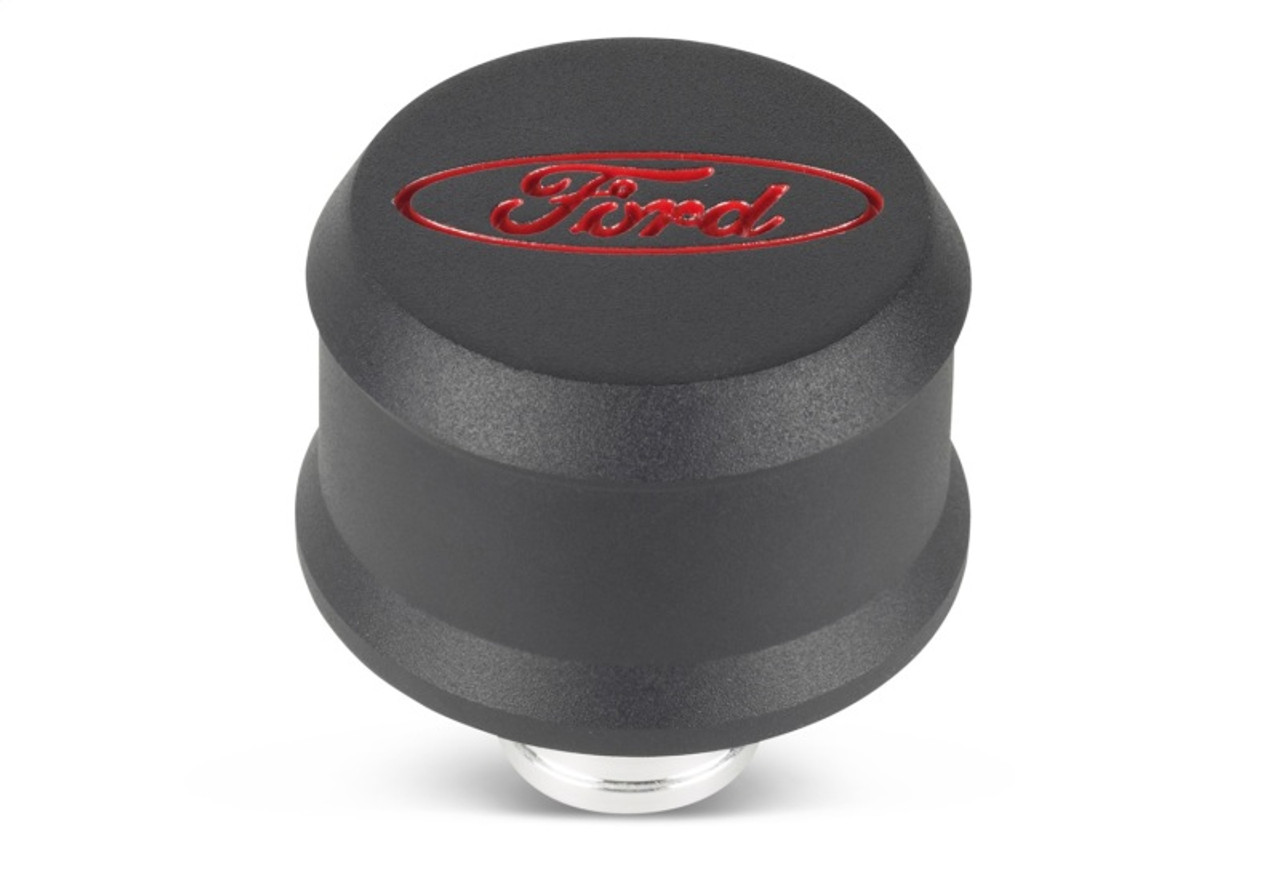 Ford Racing Slant Edge Breather - Black/Red - 302-440