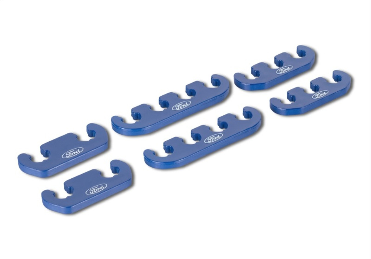 Ford Racing Wire Dividers 4 to 3 to 2 - Blue w/ White Ford Logo - 302-637