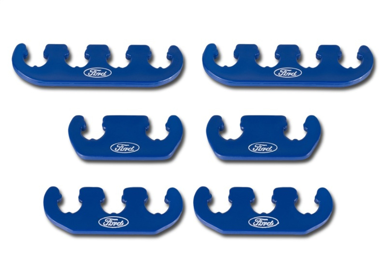 Ford Racing Wire Dividers 4 to 3 to 2 - Blue w/ White Ford Logo - 302-637