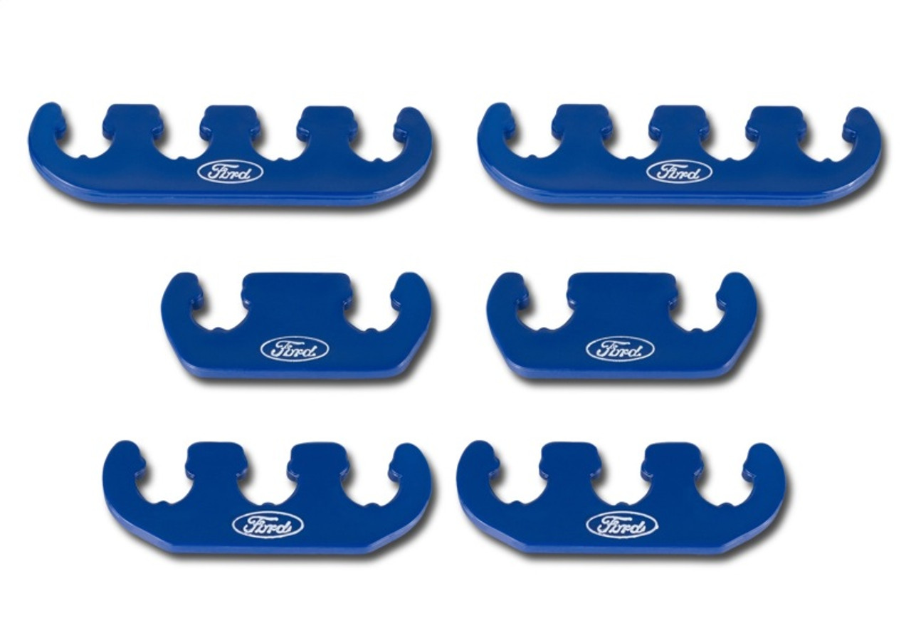 Ford Racing Wire Dividers 4 to 3 to 2 - Blue w/ White Ford Logo - 302-637