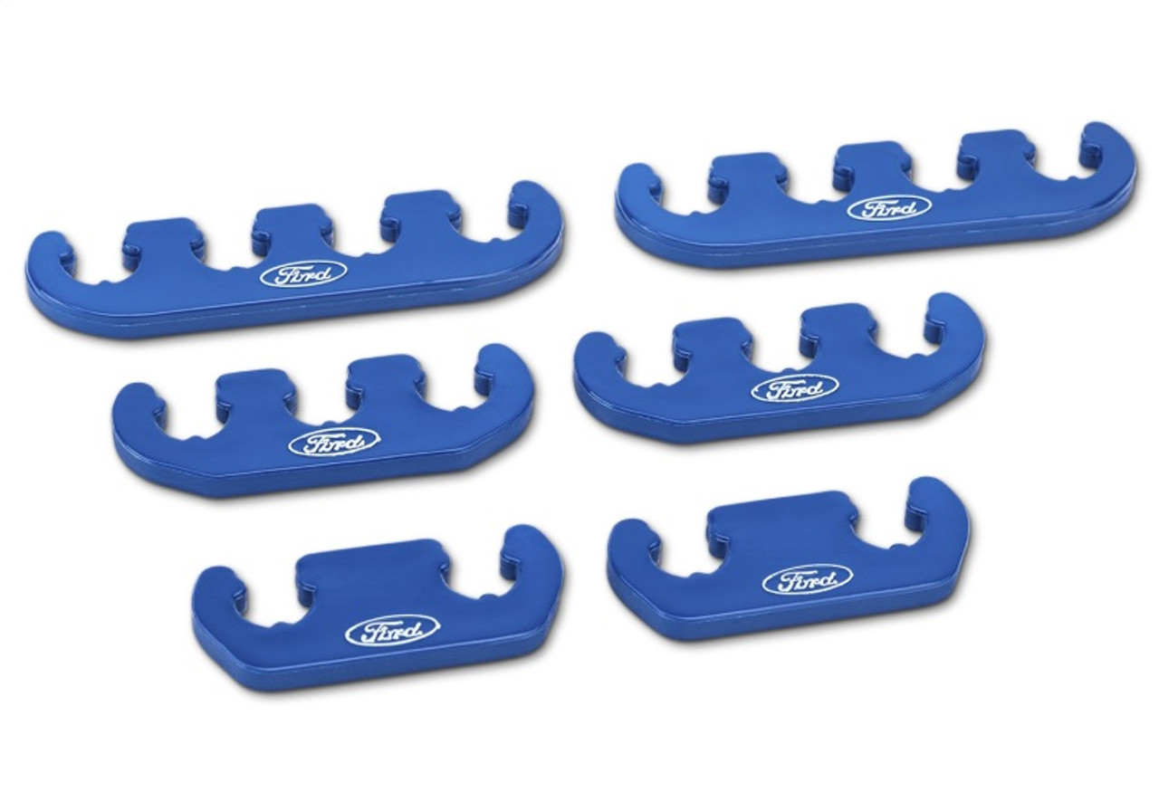 Ford Racing Wire Dividers 4 to 3 to 2 - Blue w/ White Ford Logo - 302-637