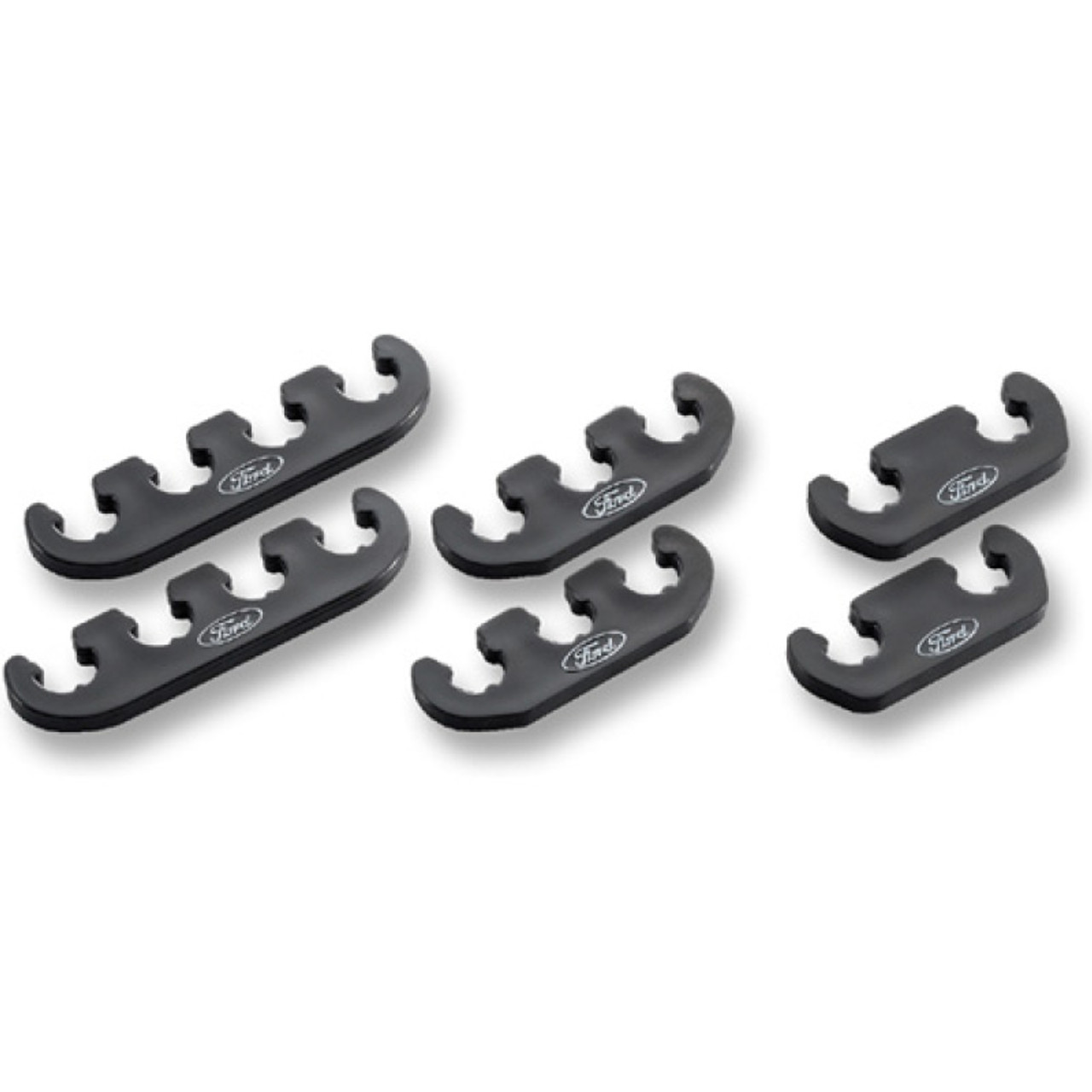 Ford Racing Wire Dividers 4 to 3 to 2 - Black w/ White Ford Logo - 302-641
