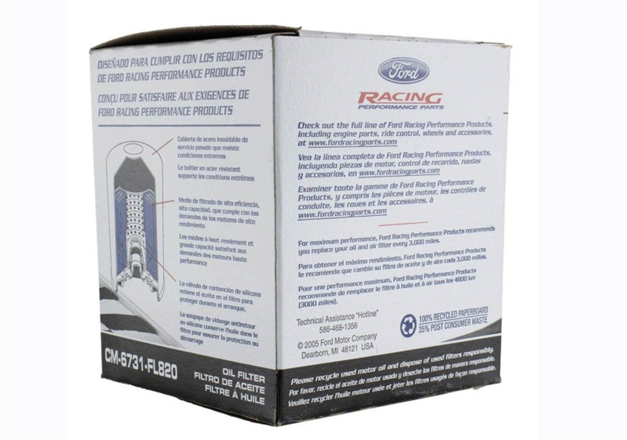 Ford Racing High Performance Oil Filter - CM-6731-FL820