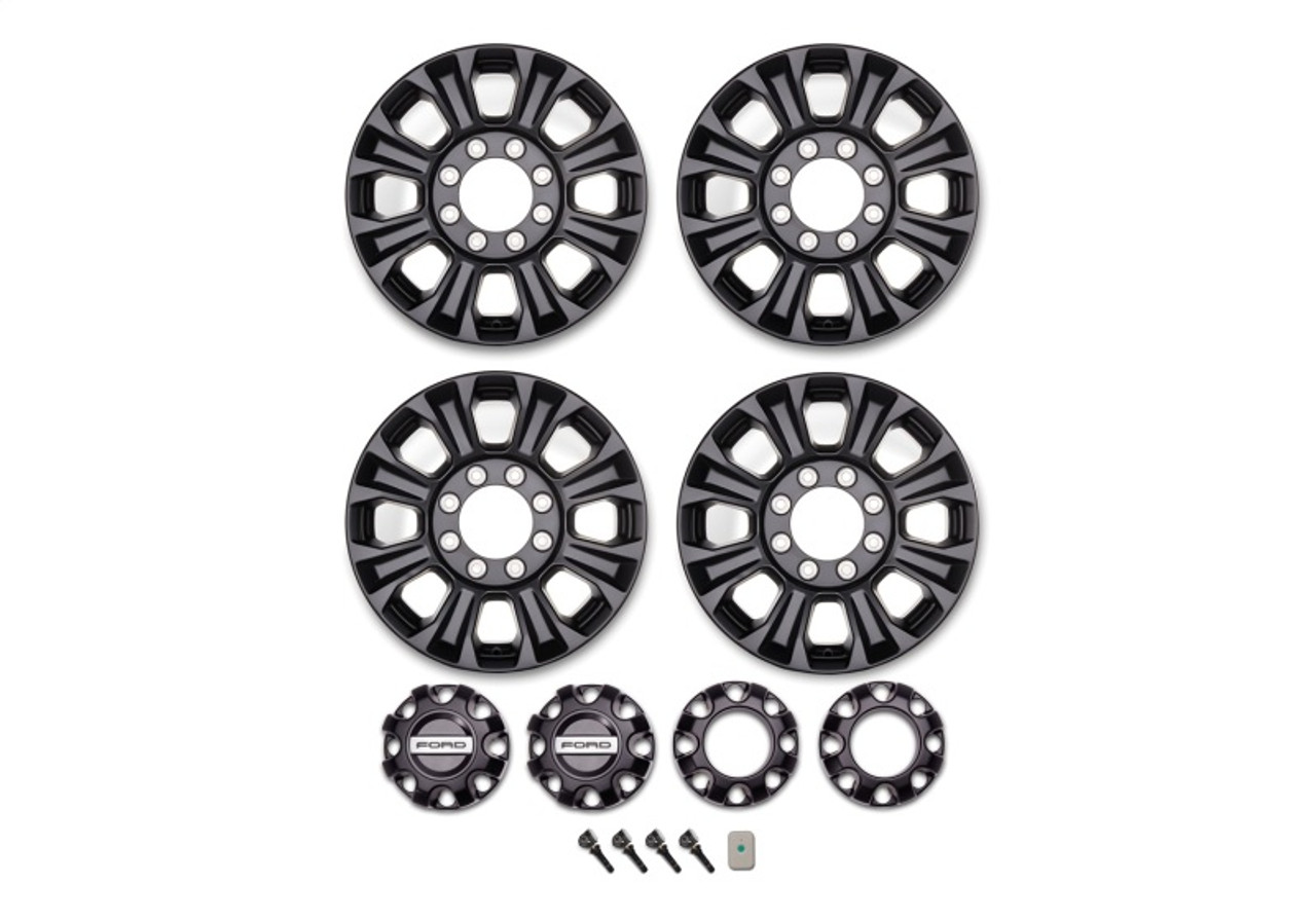 Ford Racing 23-24 Super Duty 18x8in Matte Black Wheel Kit - M-1007K-1808SD2