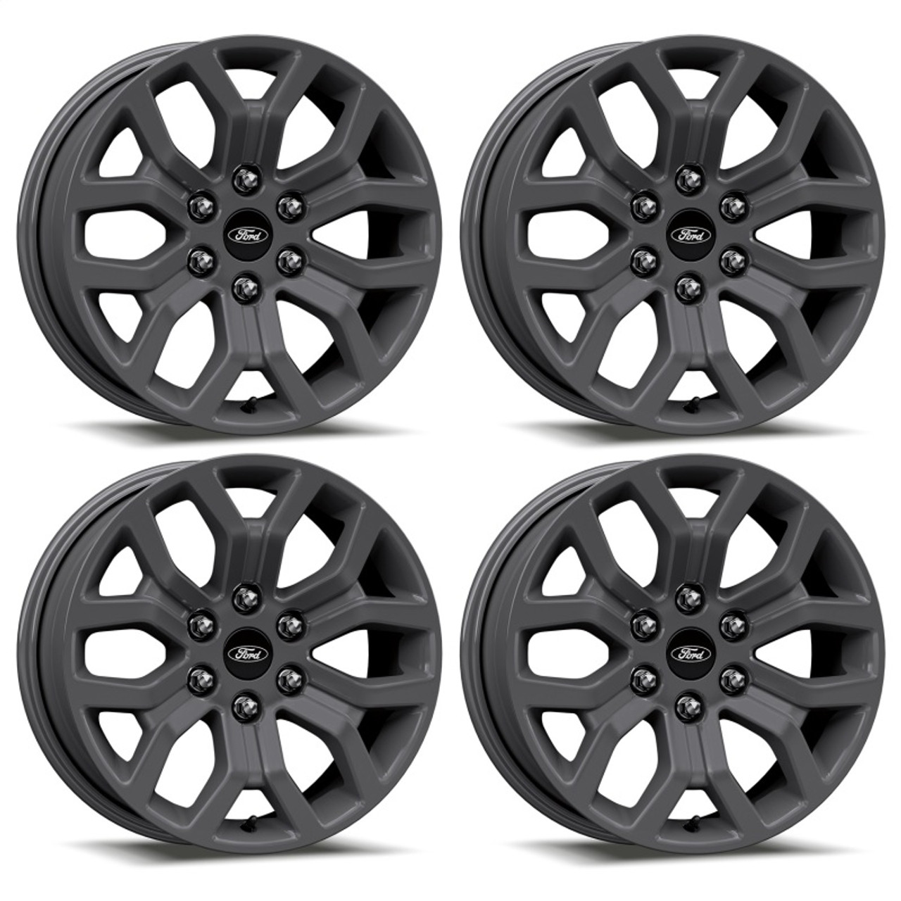 Ford Racing 15-22 F-150 18x7.5in Matte Gray Wheel Kit - M-1007K-1875G