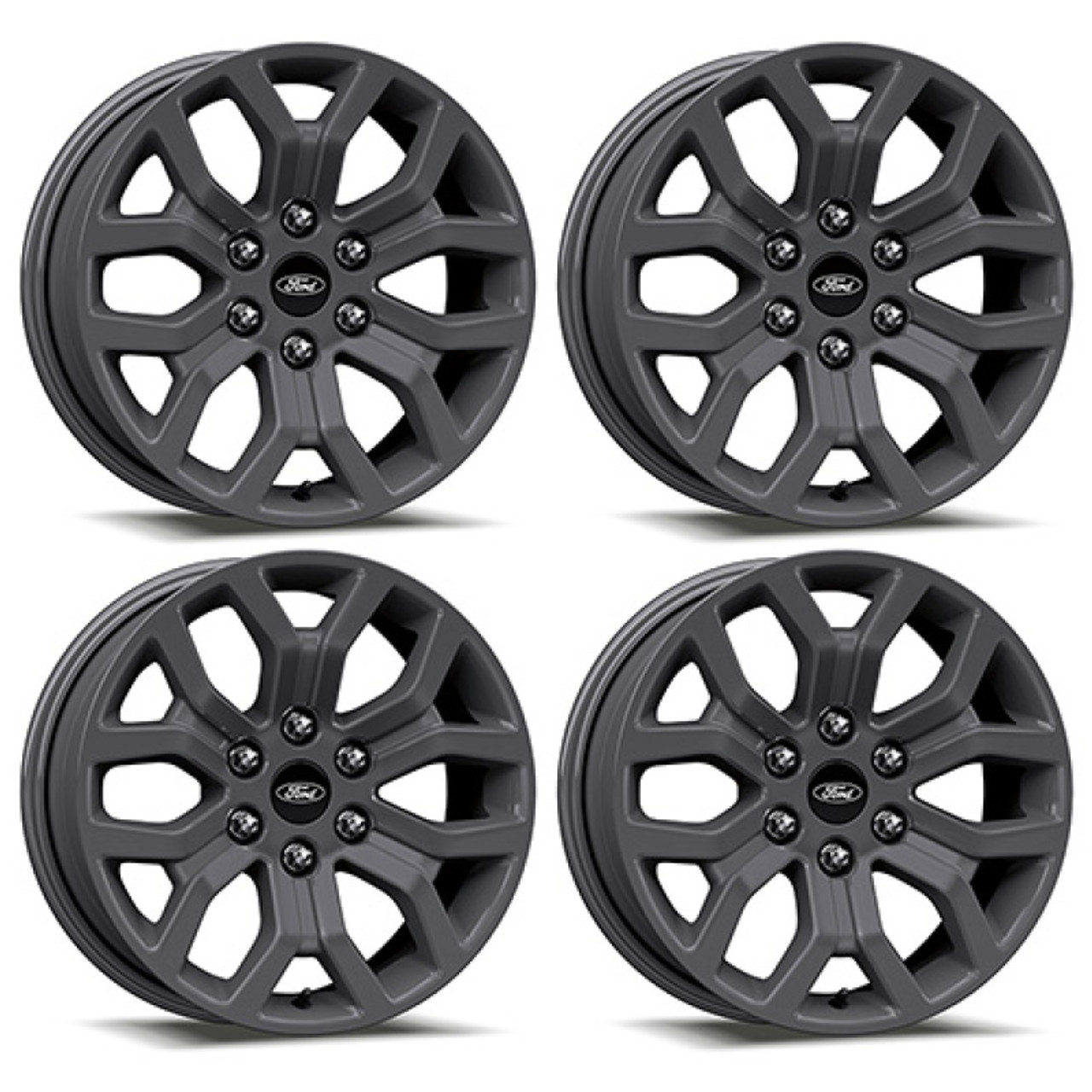 Ford Racing 15-22 F-150 18x7.5in Matte Gray Wheel Kit - M-1007K-1875G