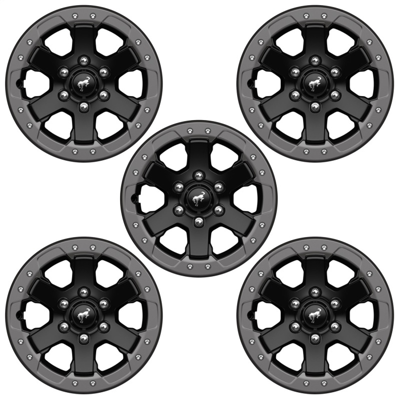 Ford Racing 21-23 Bronco 17inx8in Badlands Bead Lock Capable Wheel Kit - M-1007K-DC178B