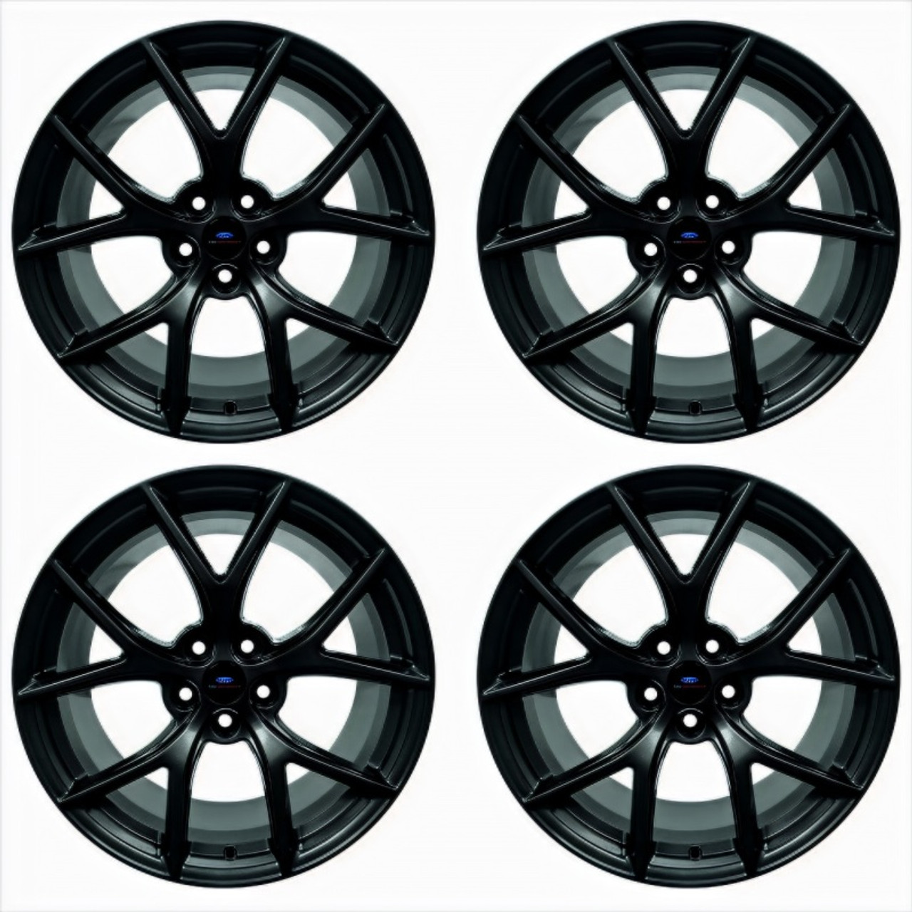 Ford Racing 15-20 Mustang19x9.5in & 19x10in Wheel Kit w/TPMS - Matte Black - M-1007K-DC19MB