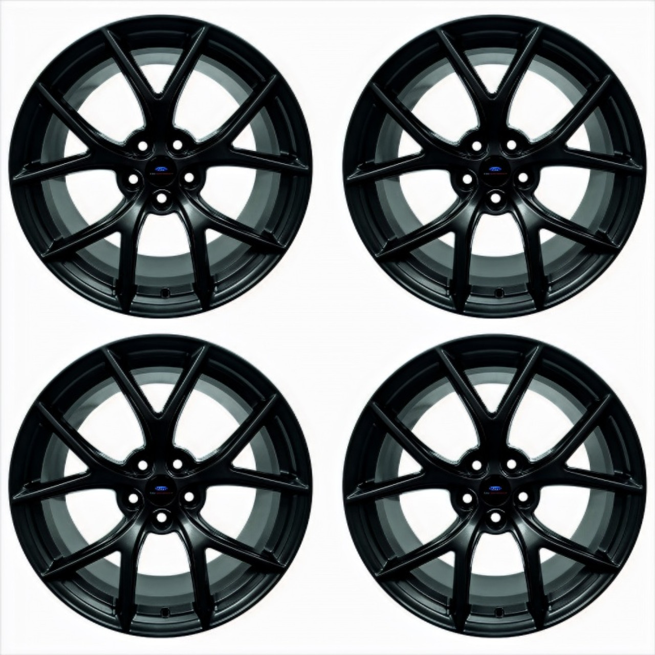 Ford Racing 15-20 Mustang19x9.5in & 19x10in Wheel Kit w/TPMS - Matte Black - M-1007K-DC19MB