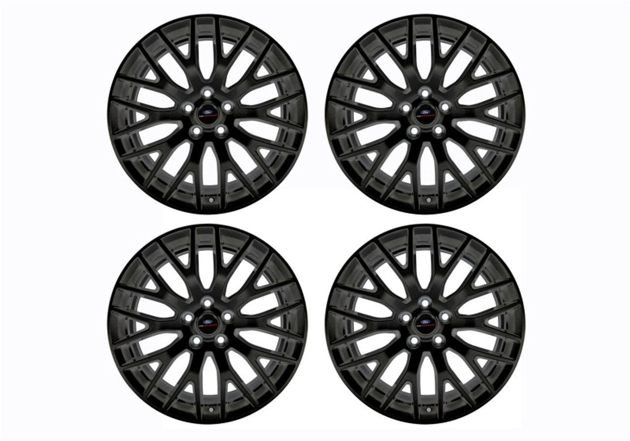Ford Racing 15-16 Mustang GT 19X9 and 19X9.5 Wheel Set with TPMS Kit - Matte Black - M-1007K-M19XB