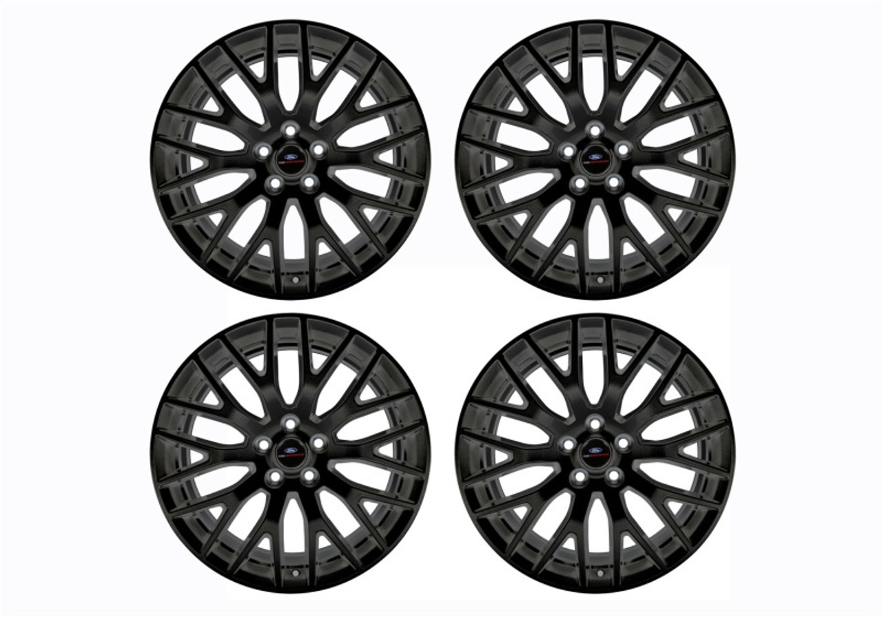 Ford Racing 15-16 Mustang GT 19X9 and 19X9.5 Wheel Set with TPMS Kit - Matte Black - M-1007K-M19XB