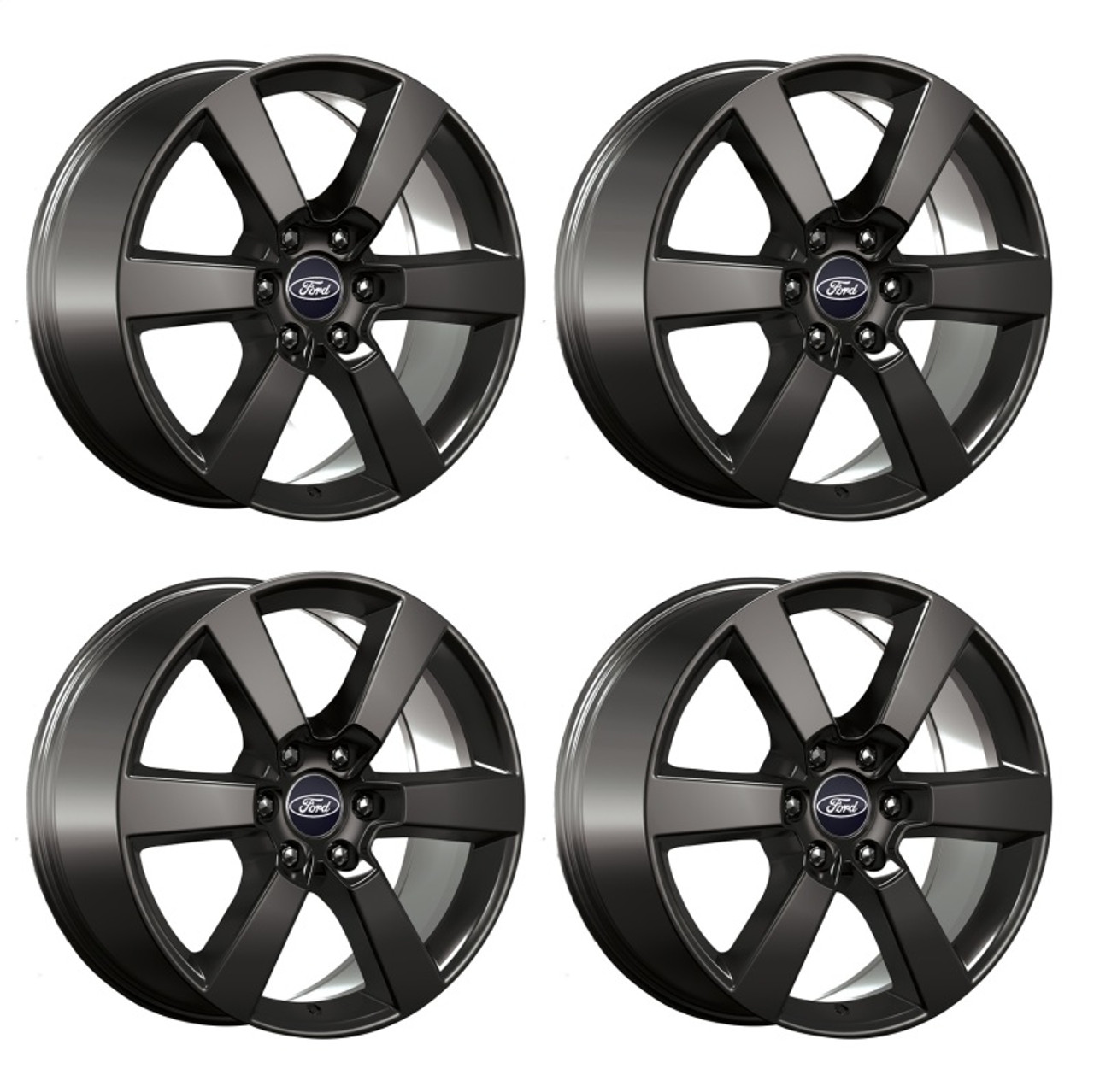Ford Racing 15-16 F-150 20in x 8.5in Wheel Set with TPMS Kit - Matte Black - M-1007K-P20XB