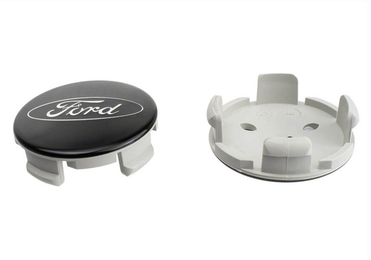 Ford Racing Car Black and Chrome Wheel Cap - M-1096K-BCC