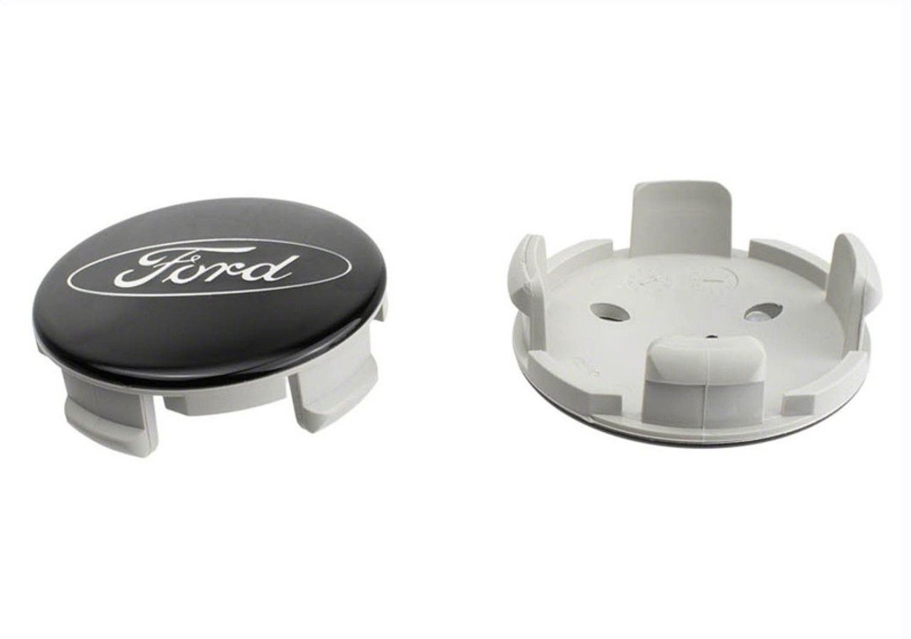 Ford Racing Car Black and Chrome Wheel Cap - M-1096K-BCC
