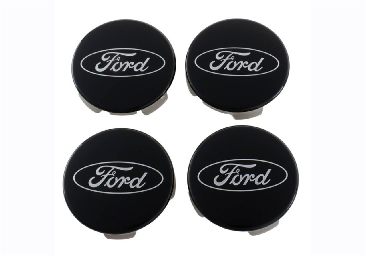 Ford Racing Ford Truck/SUV Black And Chrome Wheel Center Cap Kit - M-1096K-BCT