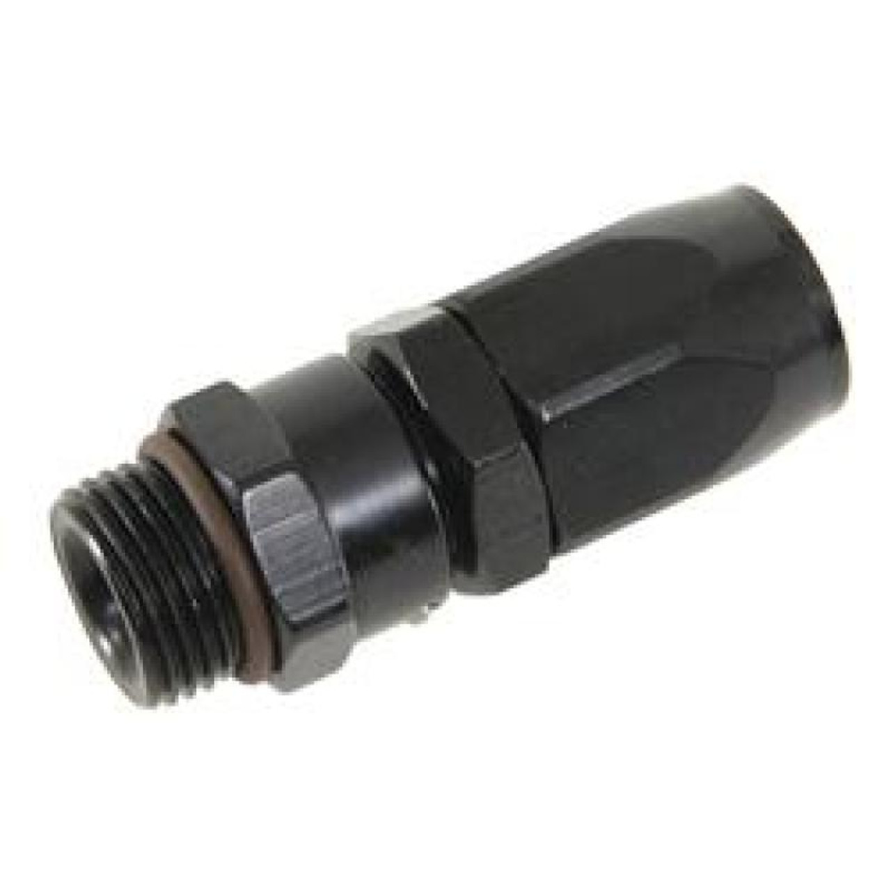 Fragola -16AN Straight x 1 1/16 - 12 (12) Hose End - Black - 180120-BL