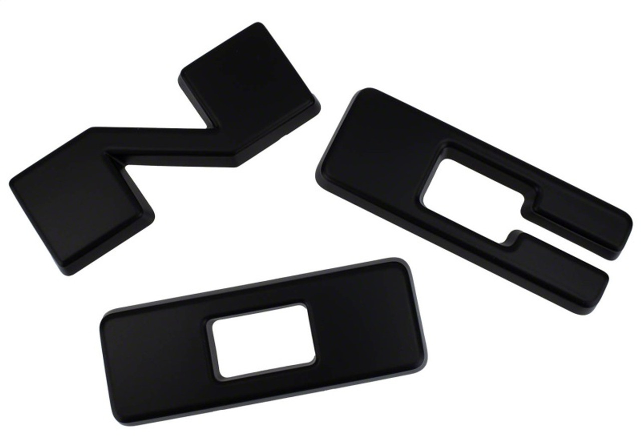 Ford Racing 2021+ Bronco Grille Lettering Overlay Kit - Black - M-1447-BLMB