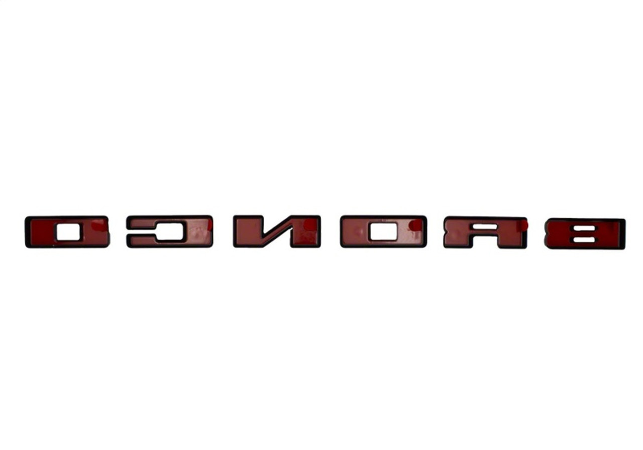 Ford Racing 2021+ Bronco Grille Lettering Overlay Kit - Black - M-1447-BLMB