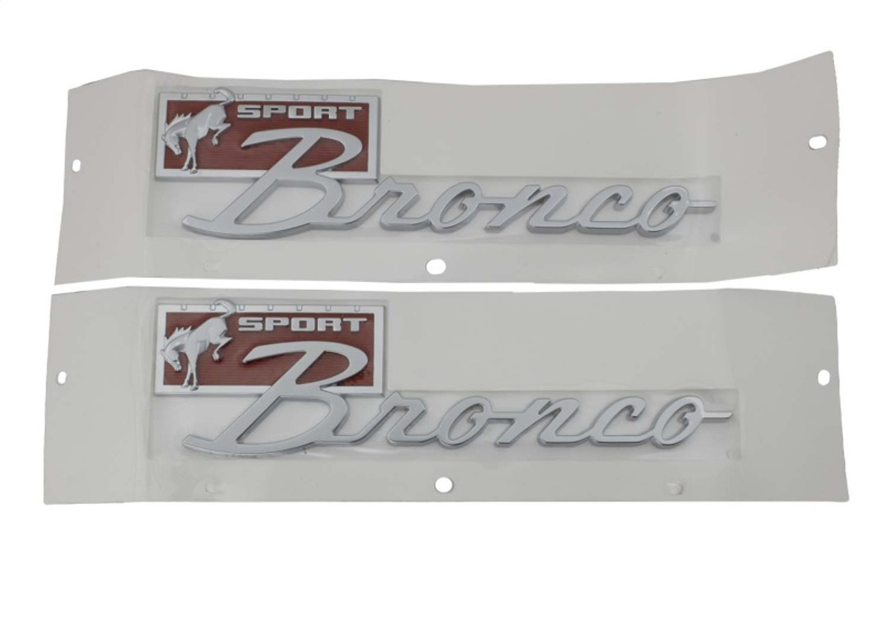 Ford Racing Bronco Sport Script Fender Badge Kit - M-1447-BSPRT