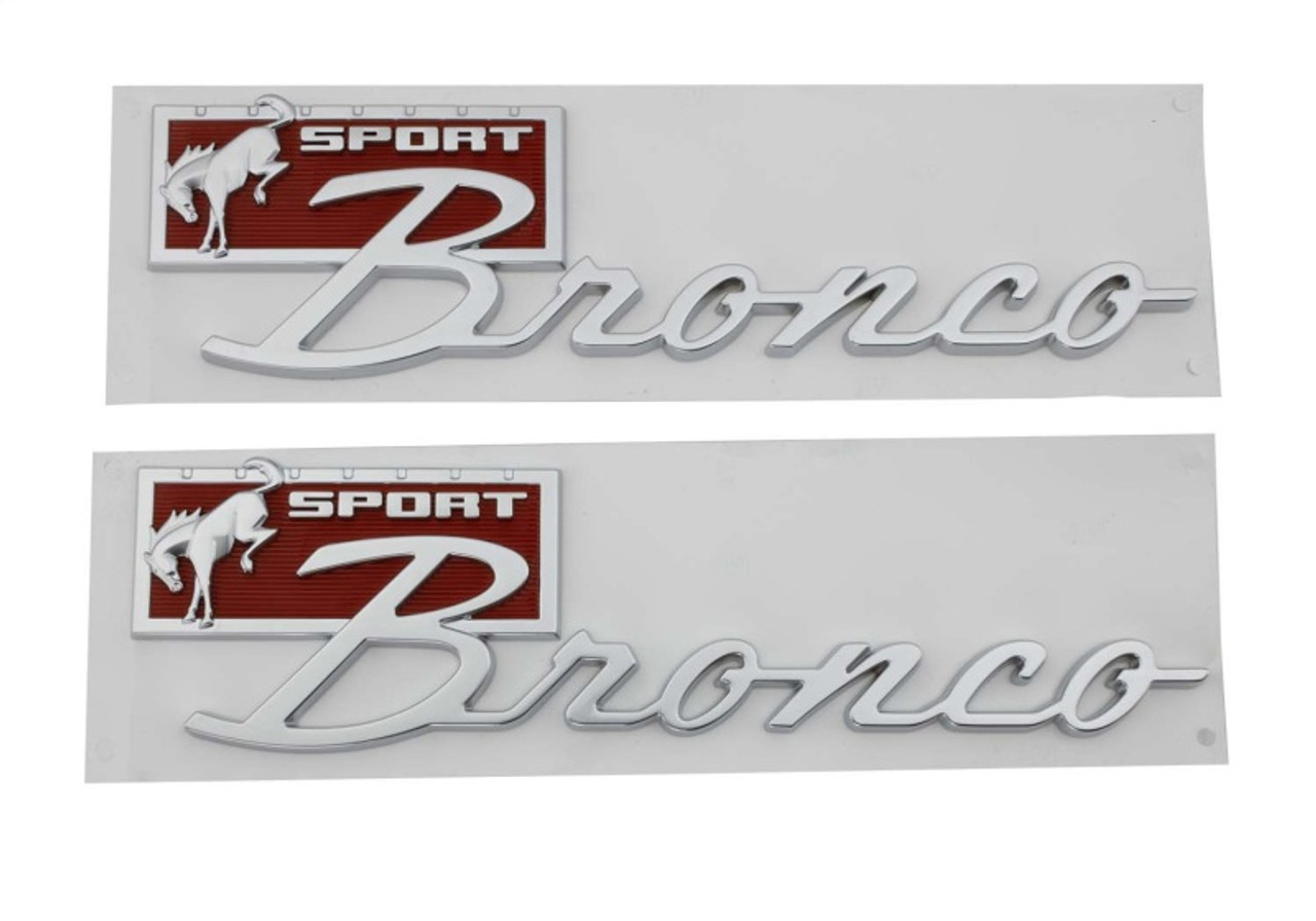 Ford Racing Bronco Sport Script Fender Badge Kit - M-1447-BSPRT