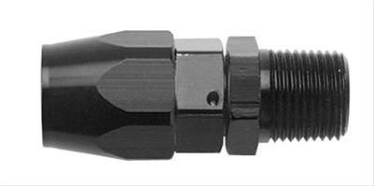 Fragola -12AN Straight Hose End x 3/4 NPT - Black - 190112-BL