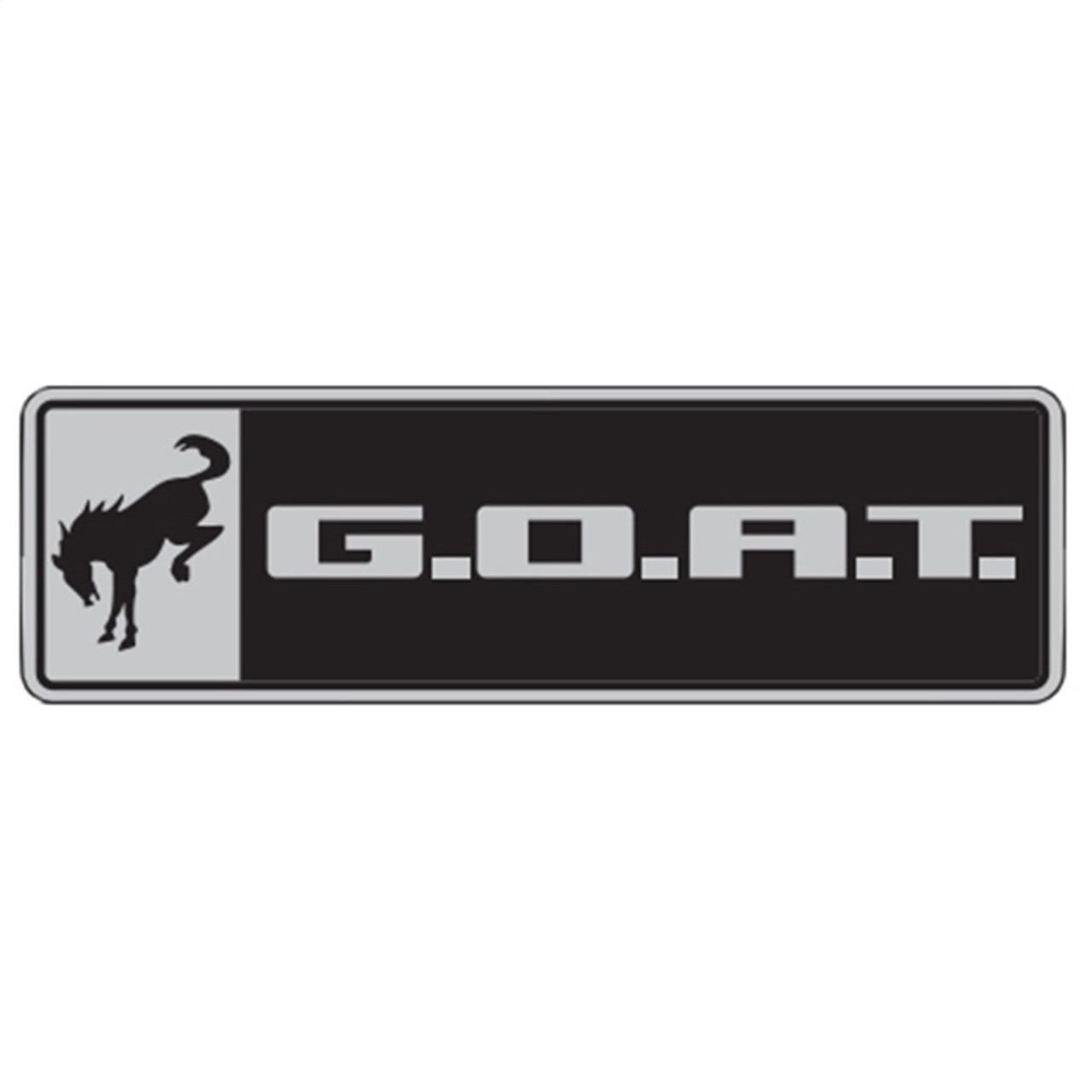 Ford Racing Bronco/Bronco Sport G.O.A.T. Badge - Black/Chrome - M-1447-GOAT