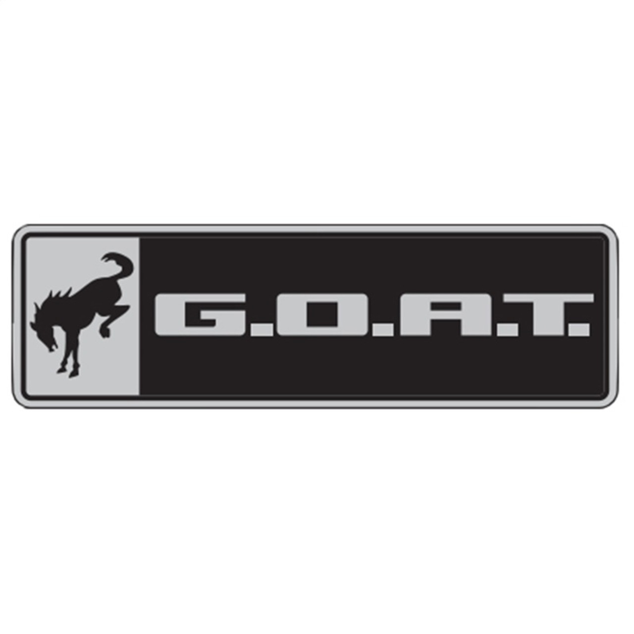 Ford Racing Bronco/Bronco Sport G.O.A.T. Badge - Black/Chrome - M-1447-GOAT