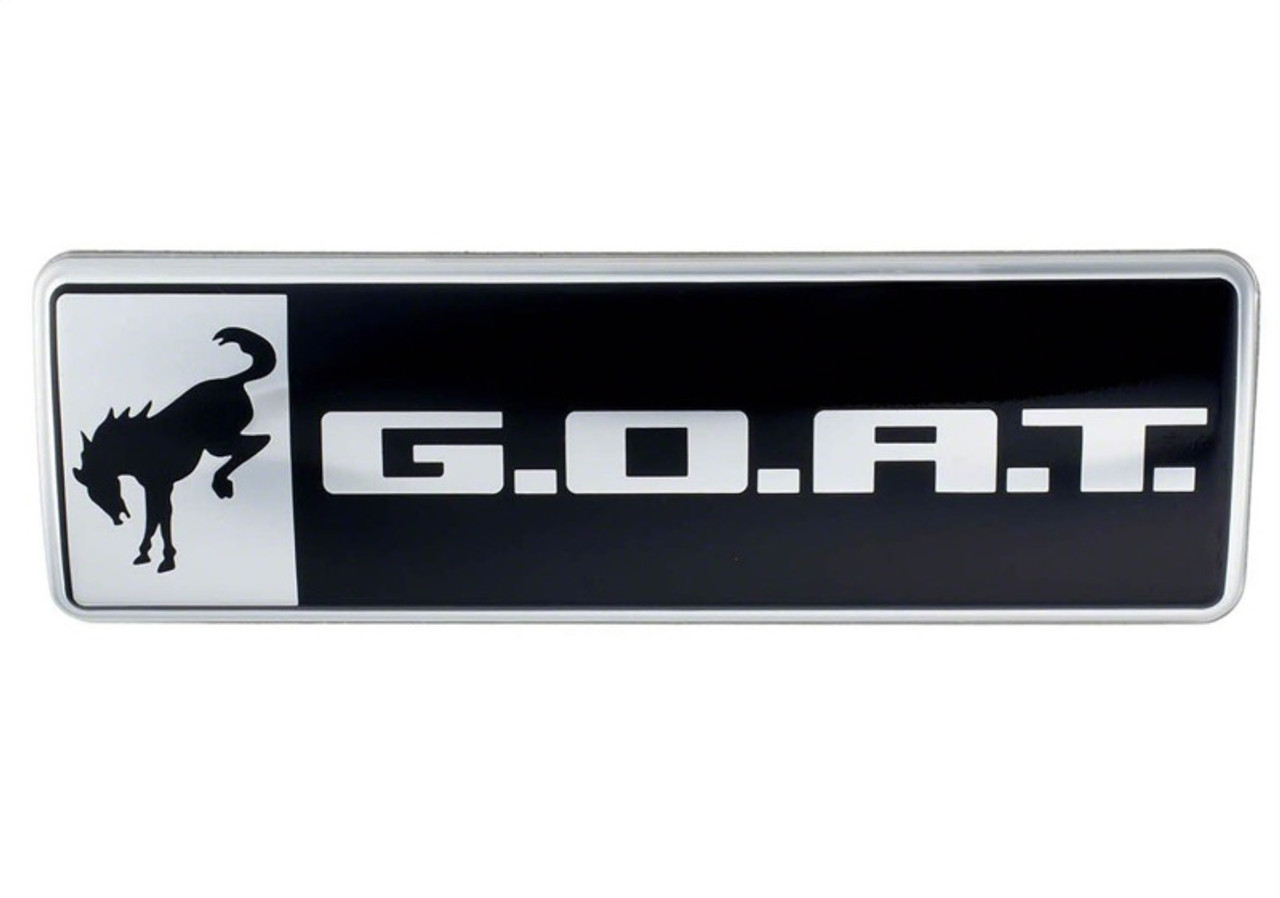 Ford Racing Bronco/Bronco Sport G.O.A.T. Badge - Black/Chrome - M-1447-GOAT