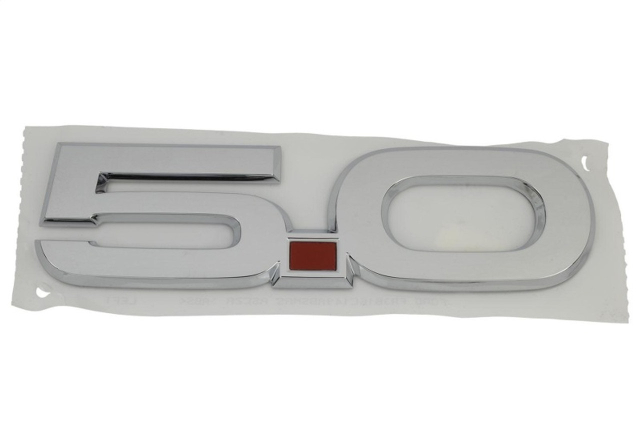 Ford Racing 15-17 Ford Mustang 5.0L Fender Emblem Chrome - M-1447-M50A