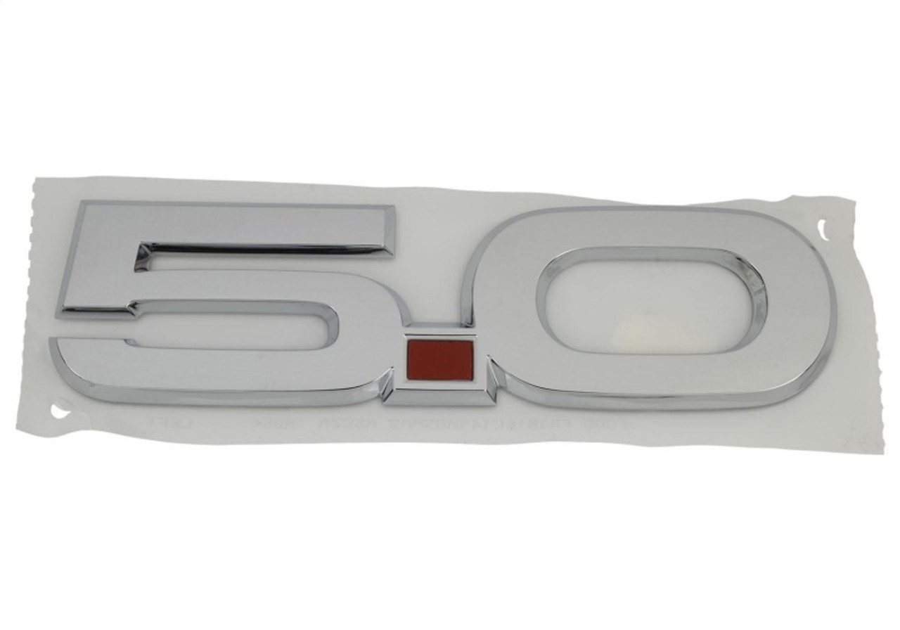 Ford Racing 15-17 Ford Mustang 5.0L Fender Emblem Chrome - M-1447-M50A