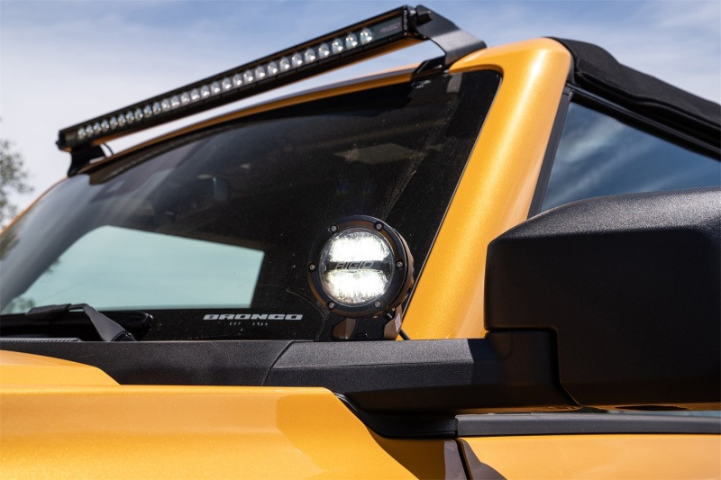 Ford Racing 2021+ Ford Bronco Mirror Mounted 4in Rigid LED Lights Kit - M-15200K-BML