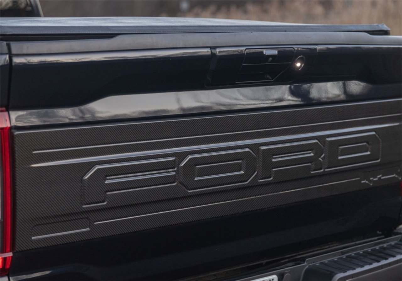 Ford Racing 21-24 Ford F150 Raptor Carbon Fiber Tailgate Panel - Gloss - M-16600-FG
