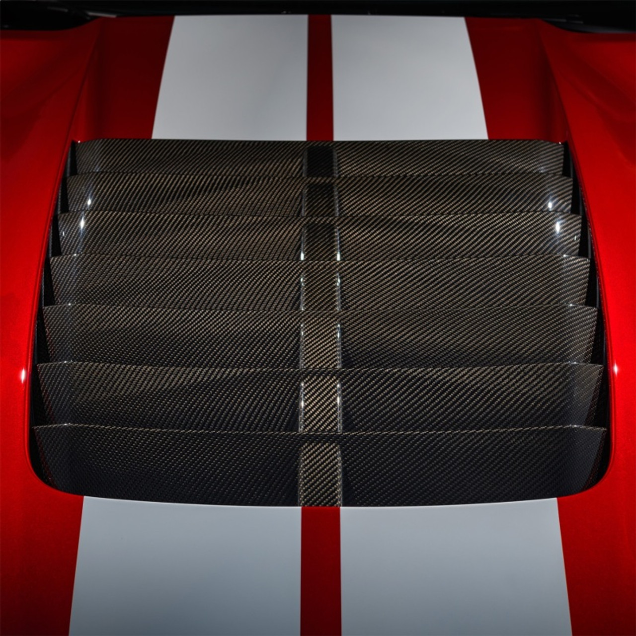 Ford Racing 20-22 Mustang GT500 Carbon Fiber Hood Vent Kit - M-16612-C20