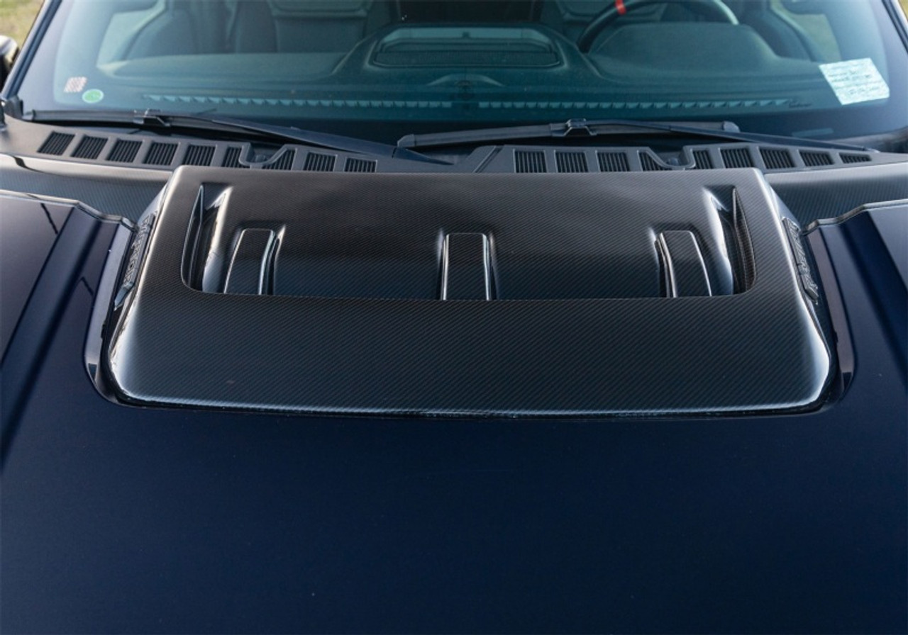 Ford Racing 21-24 Ford F150 Raptor Carbon Fiber Hood Vent - Gloss - M-16628-FG