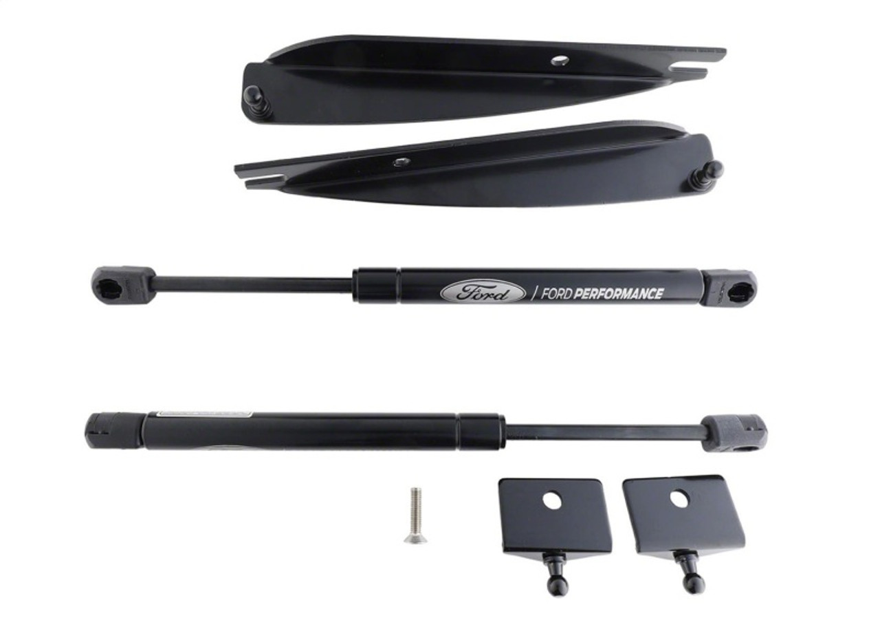 Ford Racing 05-14 Mustang Hood Lift Kit w/ Laser Engraved Ford Performance Logo - M-16826-M
