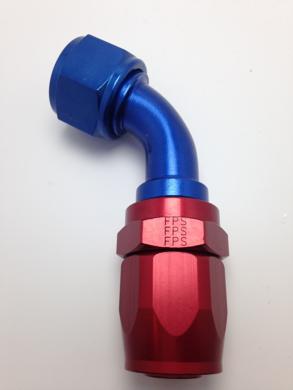 Fragola -10AN Nut x -12AN Hose 60 Degree Reducing Hose End - Blue/Red - 226011