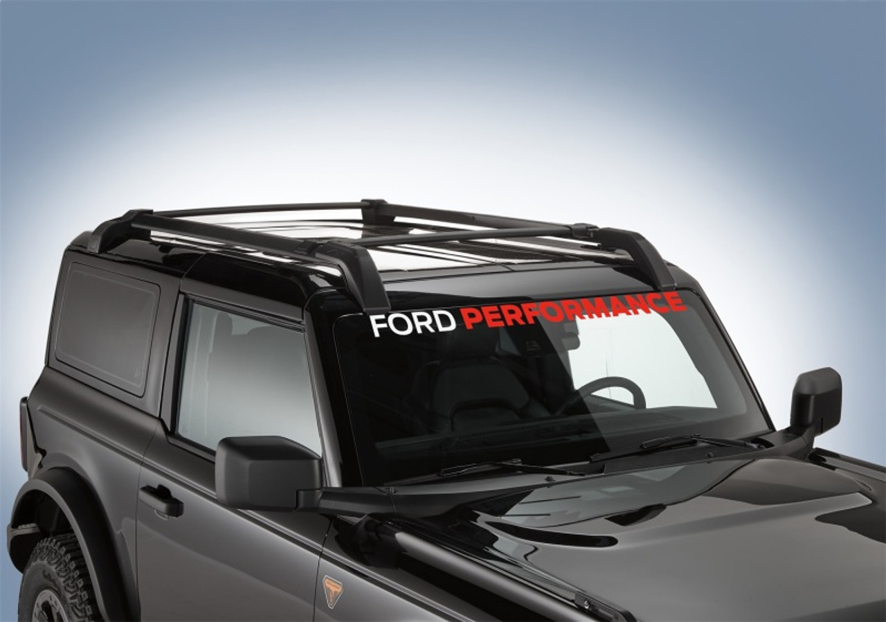 Ford Racing Ford Performance Bronco Windshield Banner - White/Red - M-1820-BRR