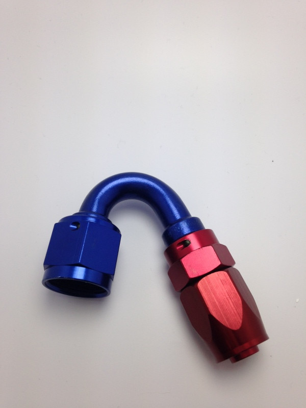 Fragola -12AN Fem x -16AN Hose 150 Degree Expanding Hose End - Blue/Red - 231513