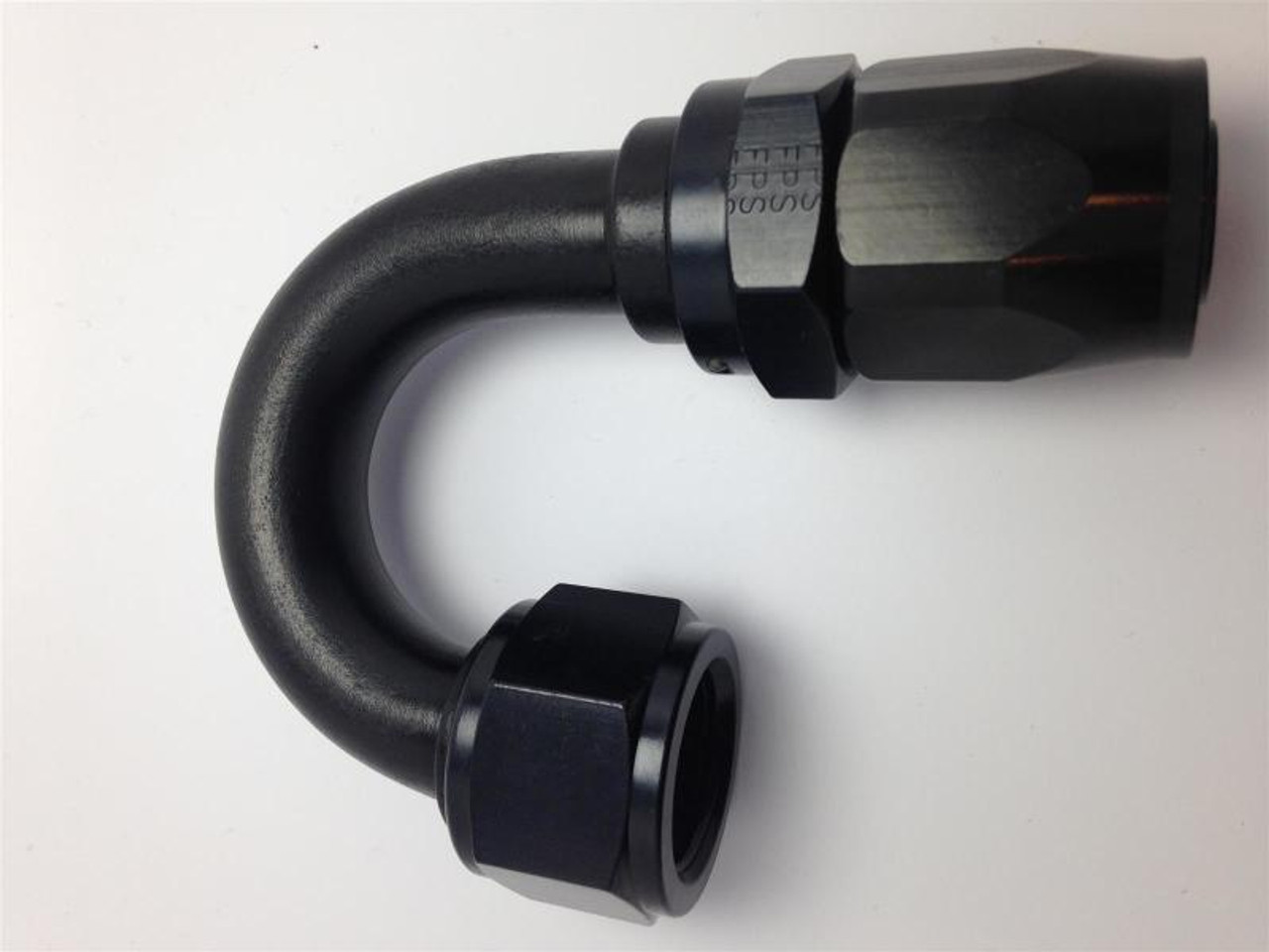 Fragola -6AN Nut x -8AN Hose 180 Degree Expanding Hose End - Black - 231805-BL