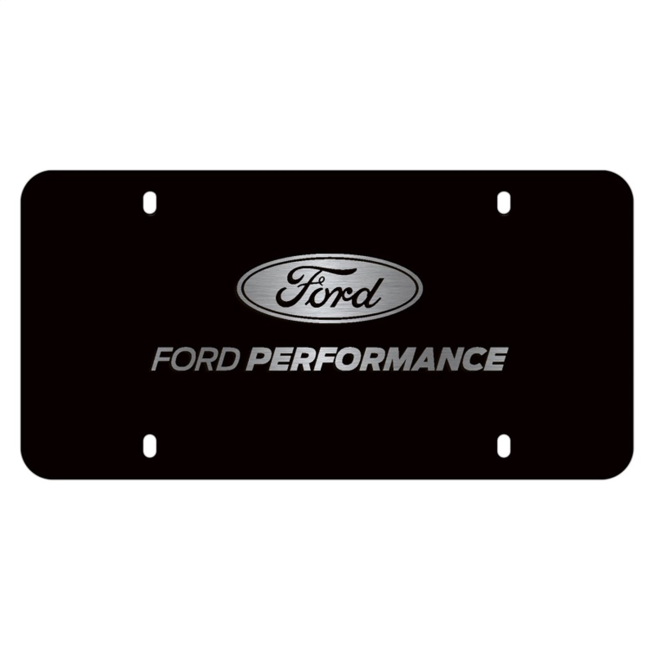 Ford Racing Black Stainless Steel Marque Plate - M-1828-LB