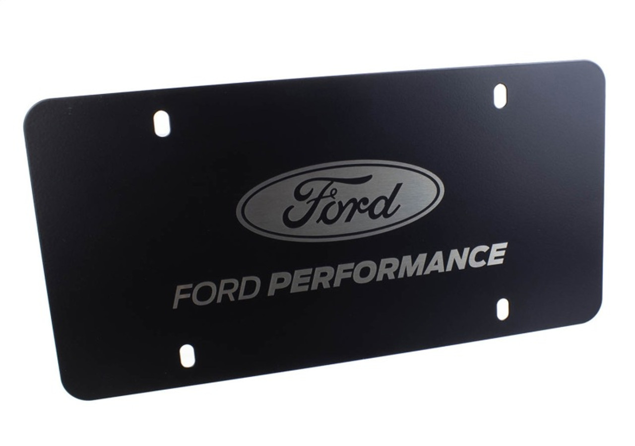 Ford Racing Black Stainless Steel Marque Plate - M-1828-LB
