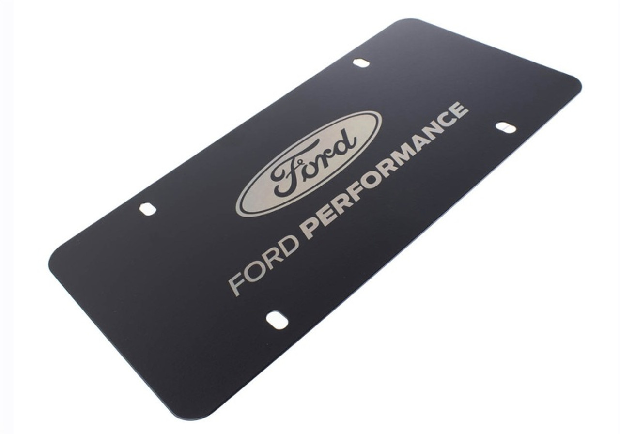 Ford Racing Black Stainless Steel Marque Plate - M-1828-LB