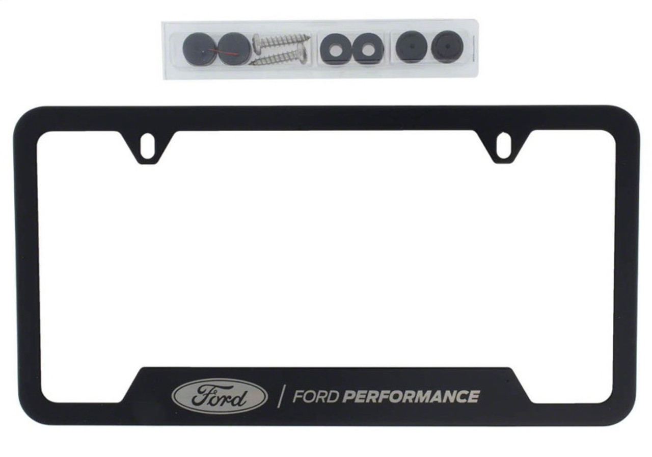 Ford Racing Stainless Steel Ford Performance License Plate Frame - Black - M-1828-SS304BK