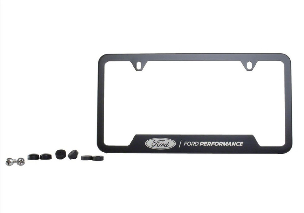 Ford Racing Stainless Steel Ford Performance License Plate Frame - Black - M-1828-SS304BK
