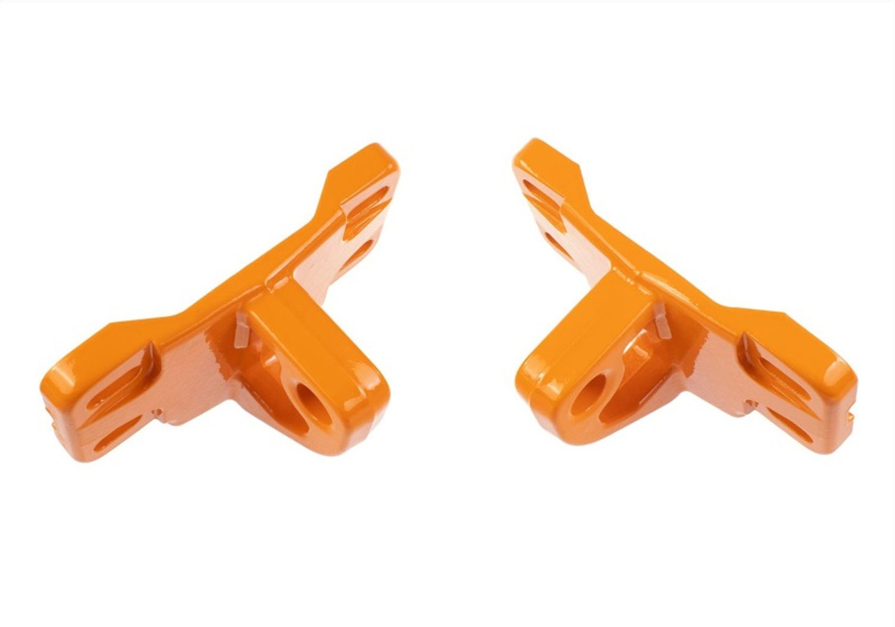 Ford Racing 2021+ Bronco Front Bumper Tow Hooks - Orange (Pair) - M-18954-BO
