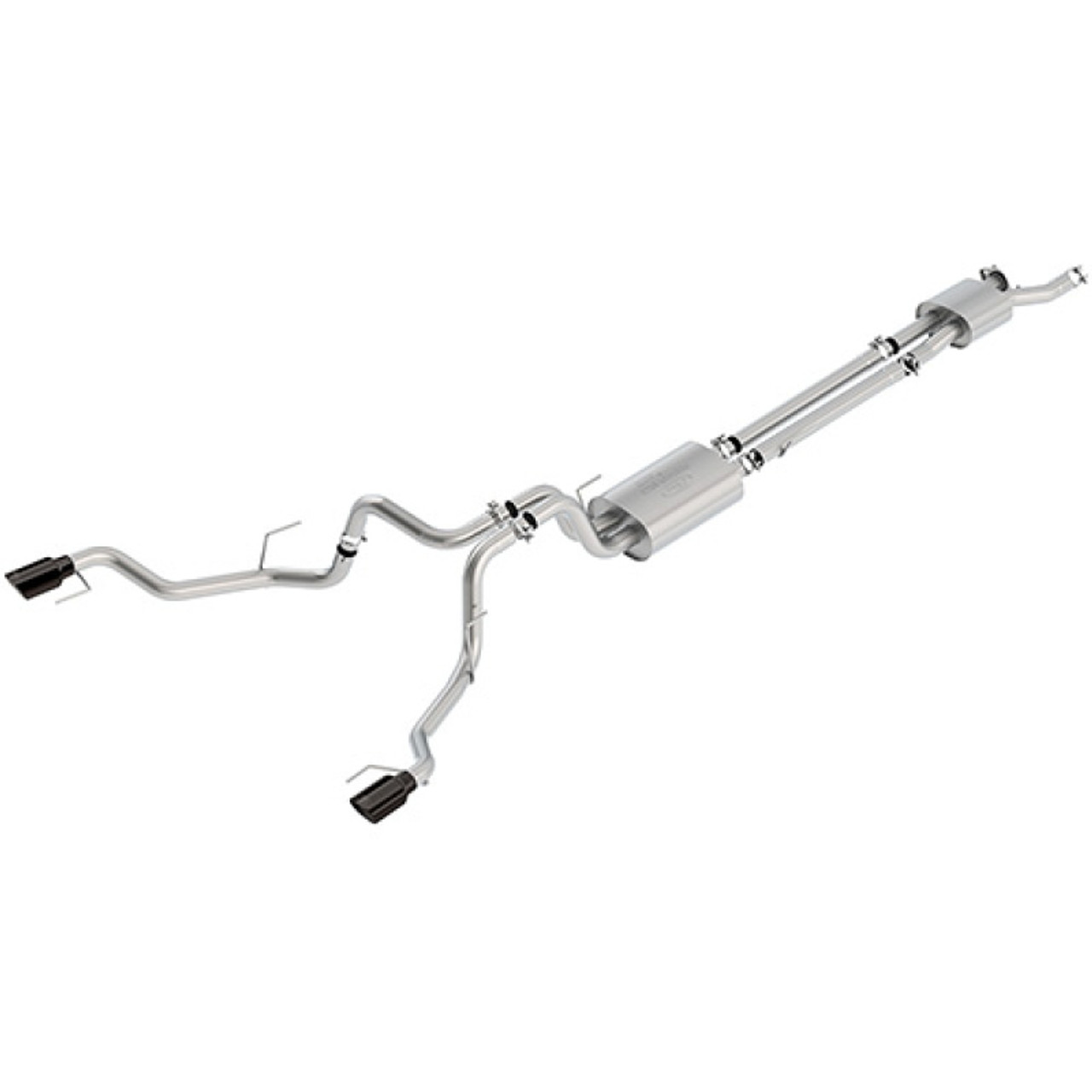 Ford Racing 2017 F150 Raptor 3.5L Sport Cat-Back Exhaust System Dual Rear Exit w/ Black Tips - M-5200-F15RSB