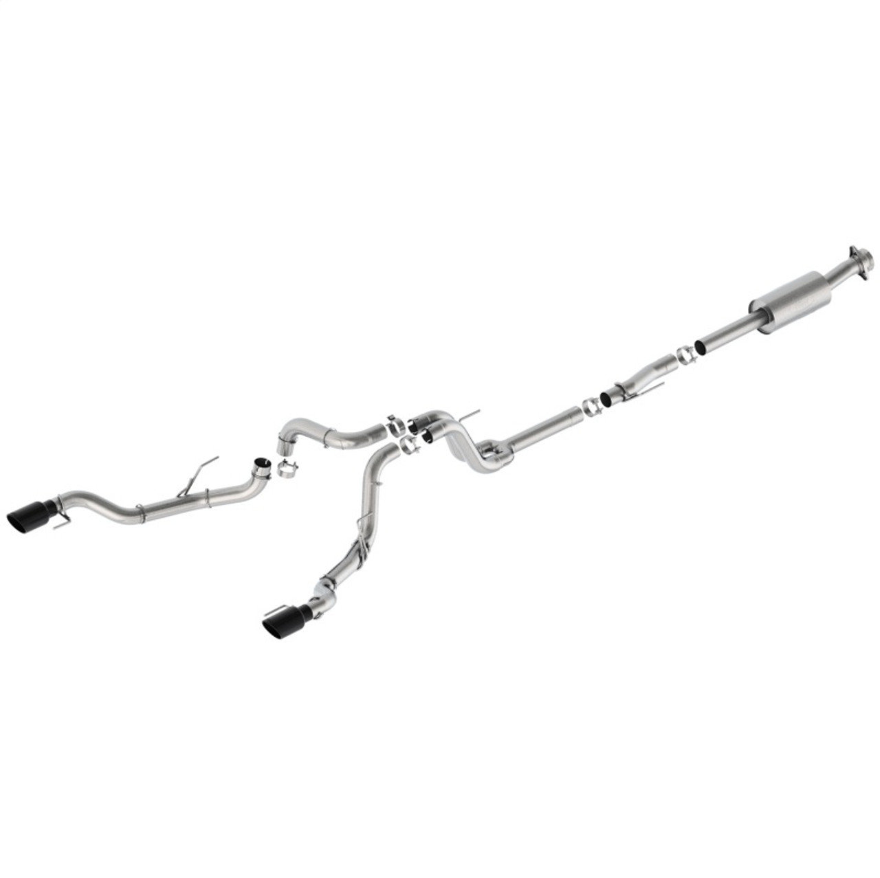 Ford Racing 21-24 F-150 Extreme Bumper Exit Exhaust - Black Tips - M-5200-FEBRB